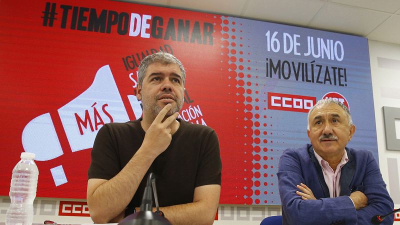 UGT y CCOO desconvocan las protestas del 16 de junio para "dar una oportunidad" al pacto salarial