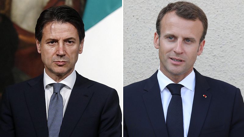 Macron y Conte rebajan la tensión diplomática entre Francia e Italia