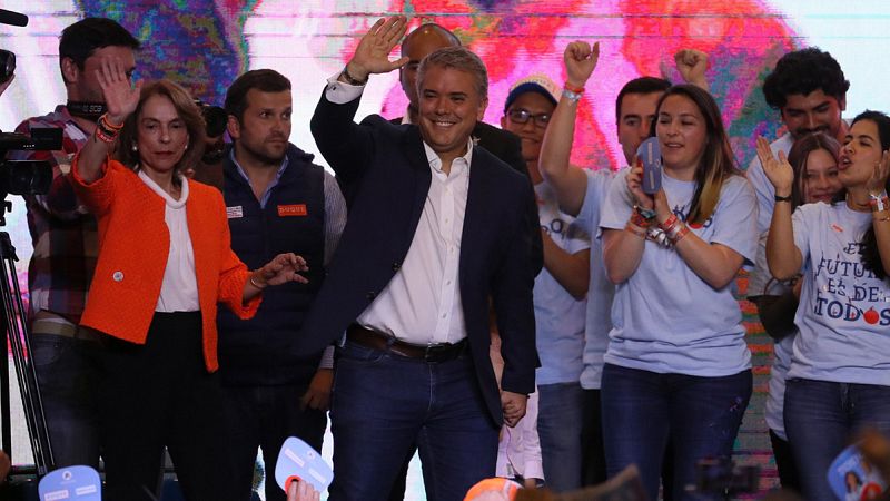 El derechista Iván Duque gana las elecciones presidenciales en Colombia