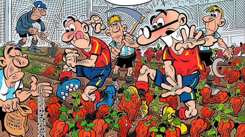 Mortadelo y Filemón celebran sus cuarenta años en los Mundiales de Fútbol