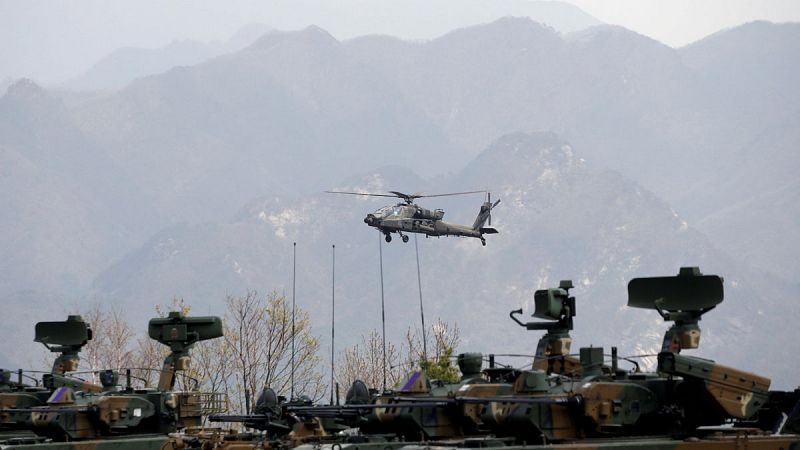 Estados Unidos suspende "indefinidamente" los ejercicios militares en Corea del Sur