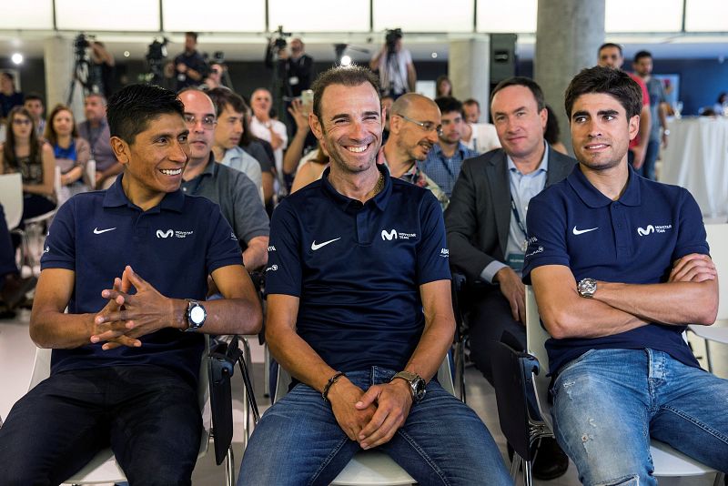 El triunvirato Nairo-Landa-Valverde liderará al Movistar en el Tour de Francia