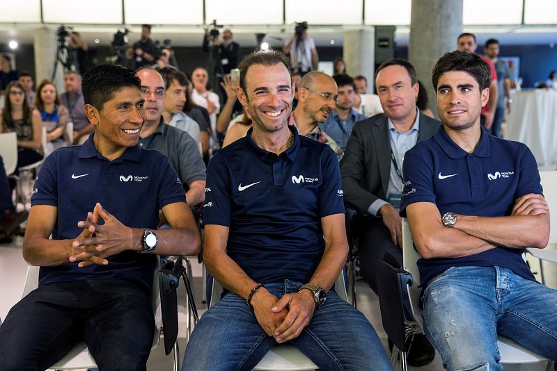 El triunvirato Nairo-Landa-Valverde liderará al Movistar en el Tour de Francia