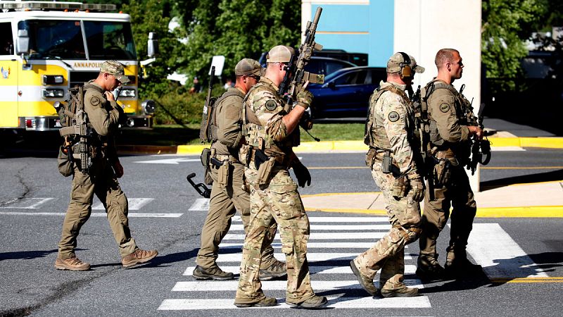 Cinco muertos en un tiroteo por "venganza" en un periódico local de Maryland, Estados Unidos