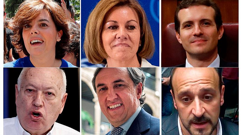 Dos candidatas del 'aparato', un cargo 'rebelde' y tres 'outsiders' se disputan el PP, con Aznar más presente que Rajoy