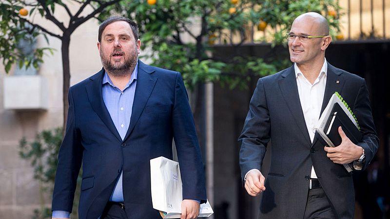 Junqueras y los otros cinco presos independentistas emprenden el camino a Cataluña, donde estarán agrupados