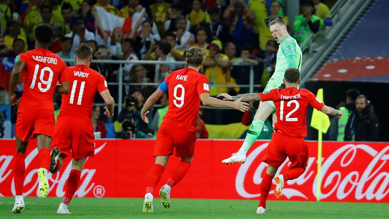 Inglaterra pasa a cuartos desde una cruel tanda de penaltis para Colombia