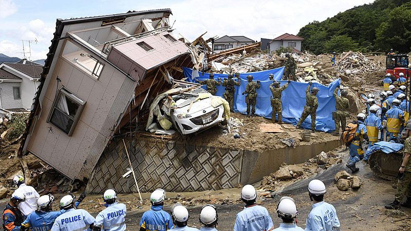 Las lluvias torrenciales dejan más de 140 muertos y 60 desaparecidos en Japón