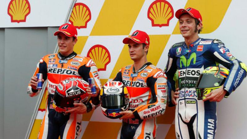 Márquez y Rossi lamentan la retirada de Pedrosa
