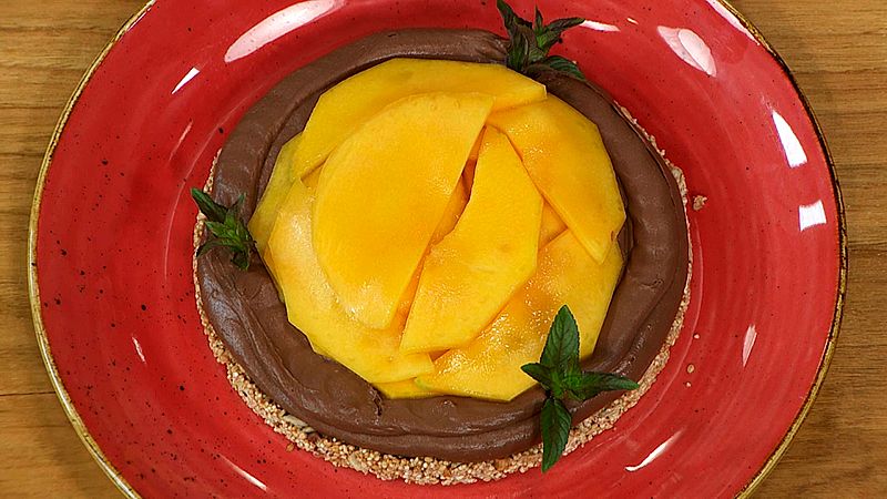 Tarta fina de mango