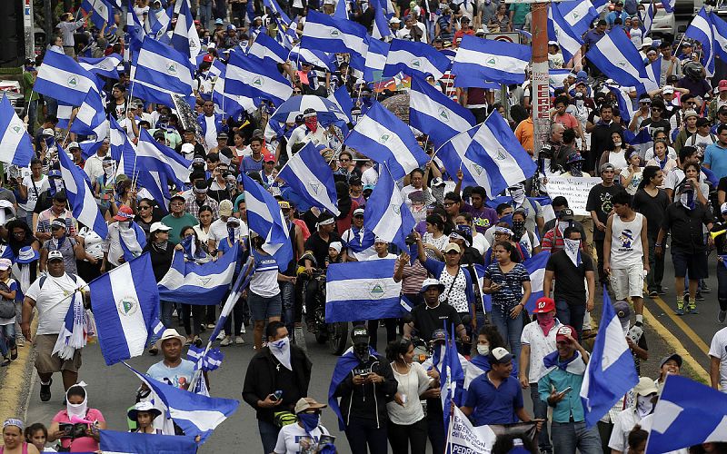 La brecha en la sociedad nicaragüense se plasma en la manifestación del Día Nacional del Estudiante