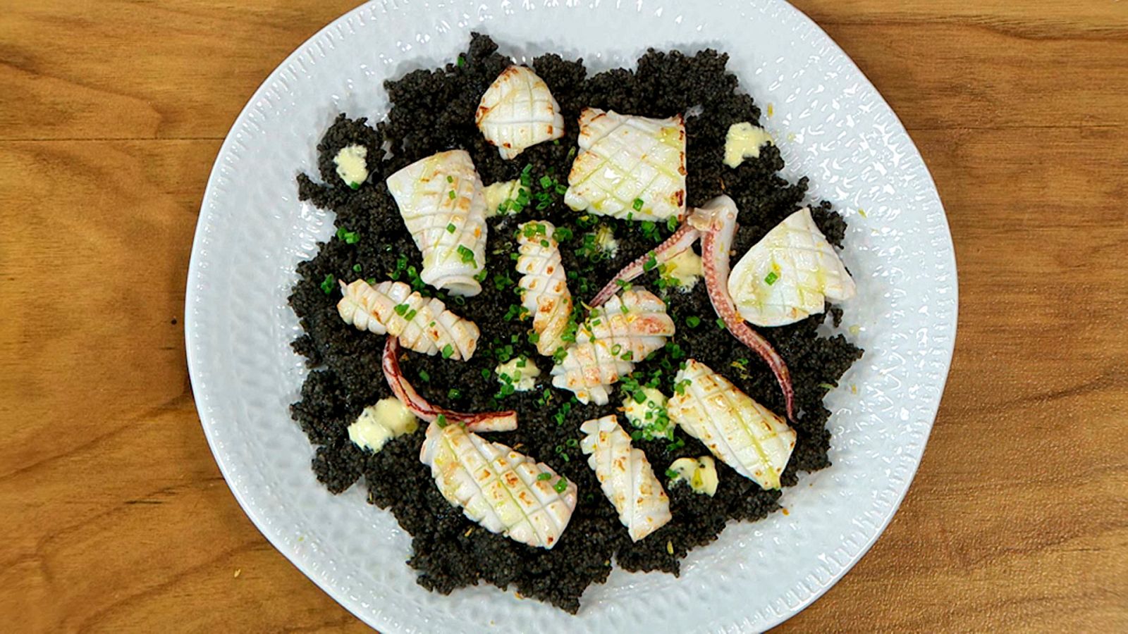 Torres en la cocina - Cuscús negro de calamar