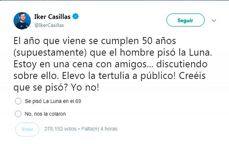 Pedro Duque responde a Casillas: "Los hechos no cambian, opine lo que opine la gente"
