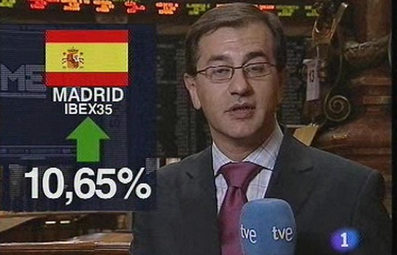 El Ibex logra la mayor subida de su historia gracias a la inyección de un billón de euros a los bancos