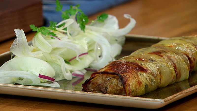 Rollo de patata y carne