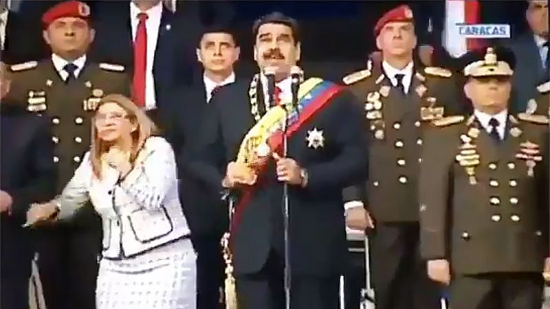 Maduro sale ileso de un atentado en Caracas y culpa al presidente de Colombia de estar detrás