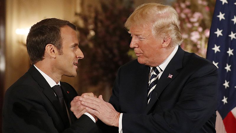 Trump y Macron mantienen una conversación telefónica sobre seguridad y comercio