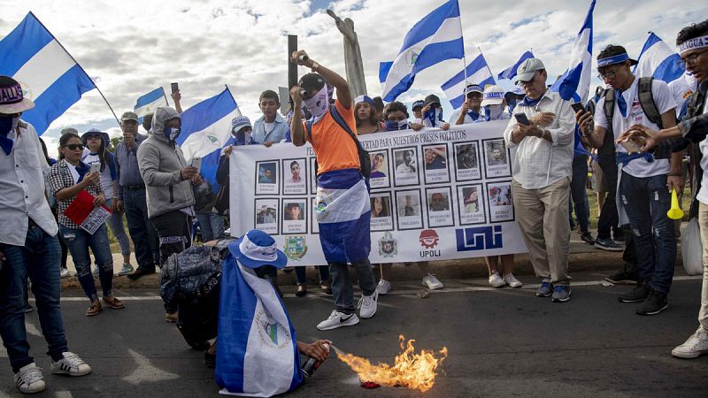 Nicaragua cumple 4 meses de protestas contra el presidente Daniel Ortega