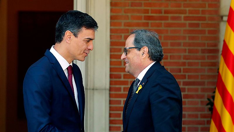 Torra concreta que la reunión con Sánchez en el Palau será en octubre y le reprocha que "amenace" con el 155