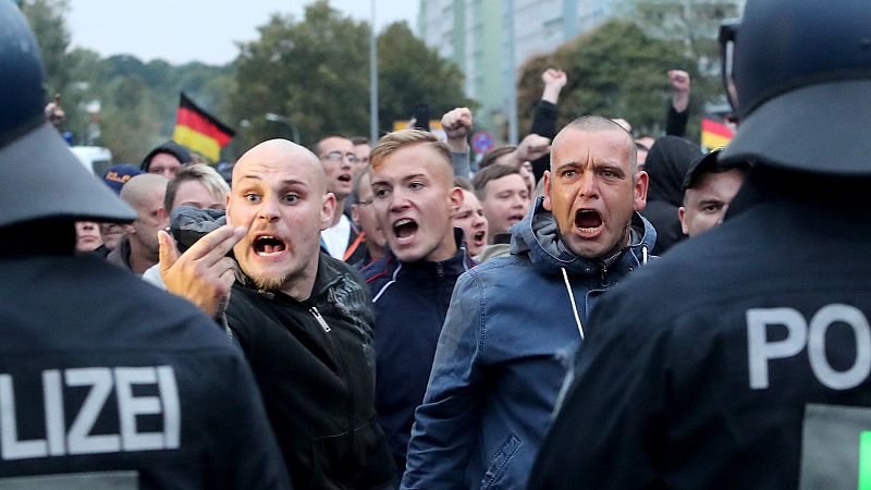 Tensión en la ciudad alemana de Chemnitz por una marcha de ultraderechistas