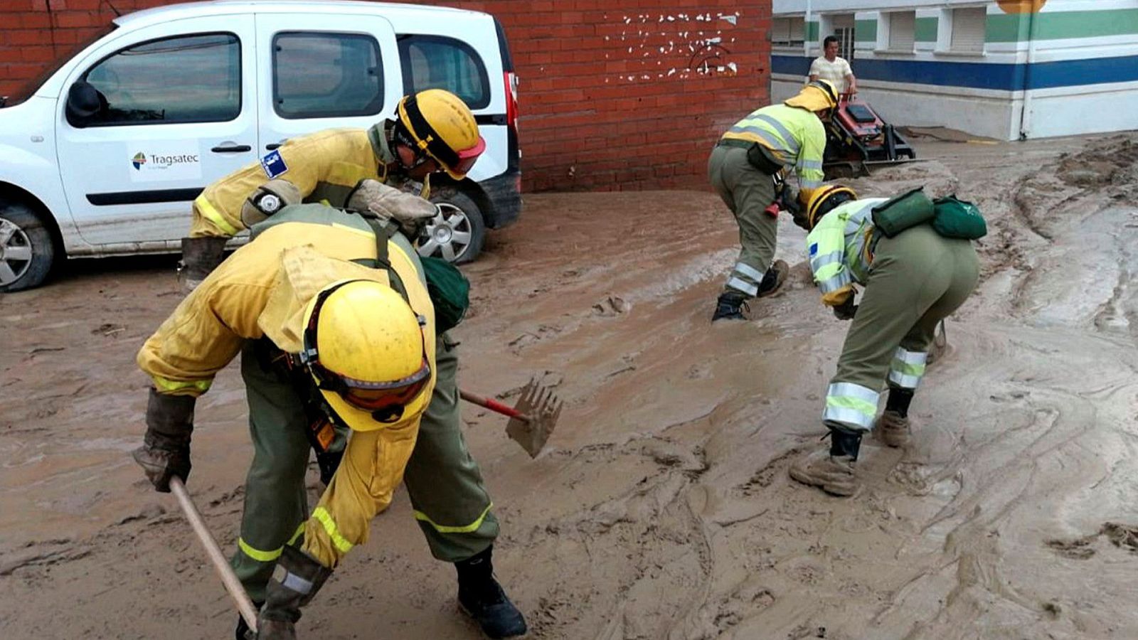 El municipio toledano de Cebolla anegado tras las lluvias torrenciales de las últimas horas