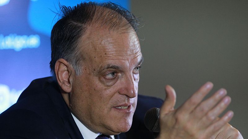 Tebas se sigue mostrando "optimista" sobre el partido de Liga en Estados Unidos