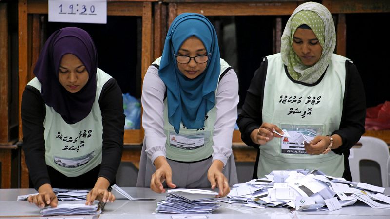 El candidato opositor Ibrahim Mohamed Solih se proclama ganador de las elecciones en Maldivas