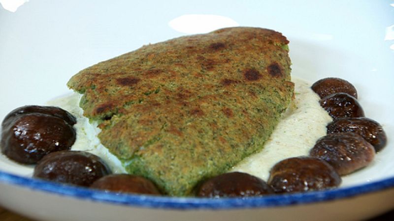 Dent�n con salsa de setas