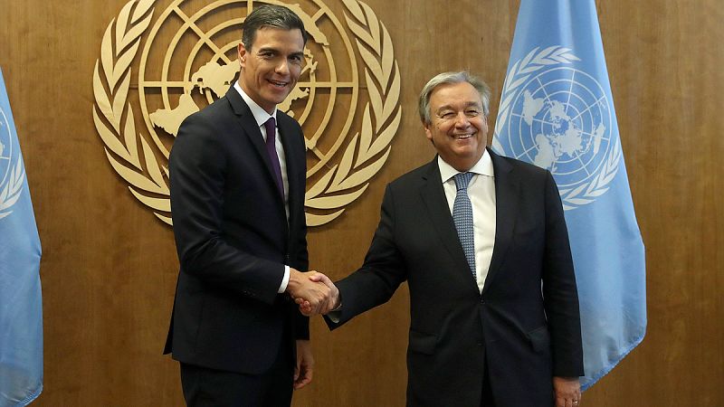 Sánchez defiende el multilateralismo en su primera jornada en la ONU