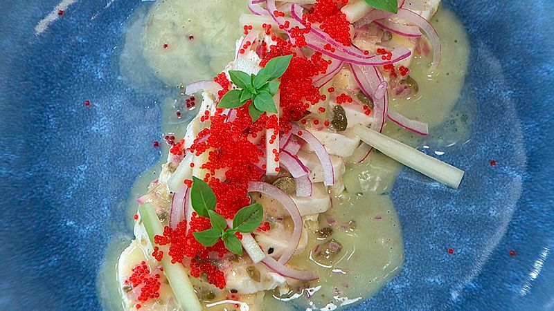 Tataki de pez mantequilla al carb�n