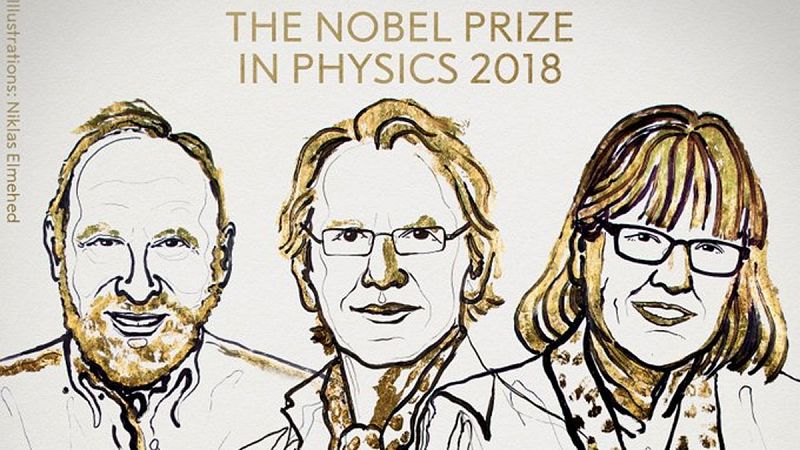 Arthur Ashkin, Gérard Mourou y Donna Strickland, Nobel de Física 2018 por sus revolucionarios avances en láser