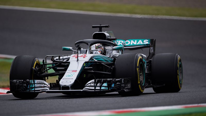 Hamilton se divierte asustando a Vettel en Japón
