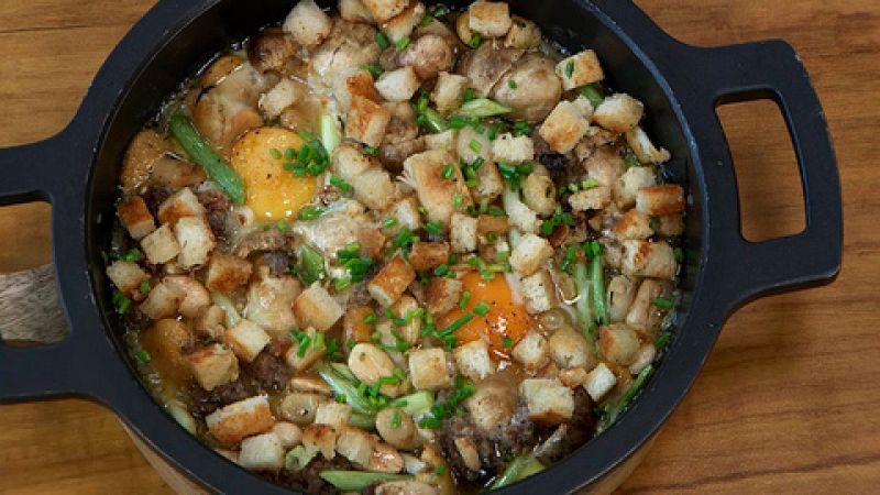 Cazuelita de setas a la brasa