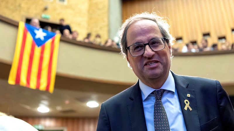 Denuncian a Torra por instigar "el odio y la violencia" contra los policías y guardias civiles