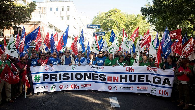 Los sindicatos cifran en el 85% el seguimiento de la primera jornada de huelga de funcionarios de prisiones