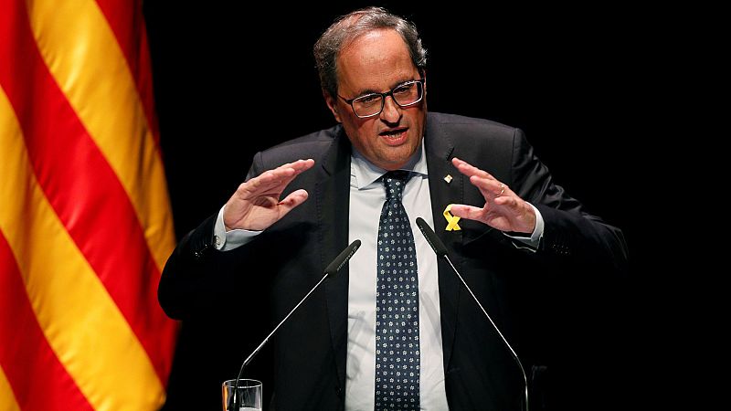 Torra califica de "infamia" el juicio por el 'procés' y  promete "enfrentarse" a las posibles condenas
