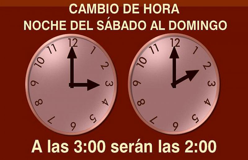 Este domingo toca cambiar la hora: a las 03.00 de la madrugada serán las 02.00