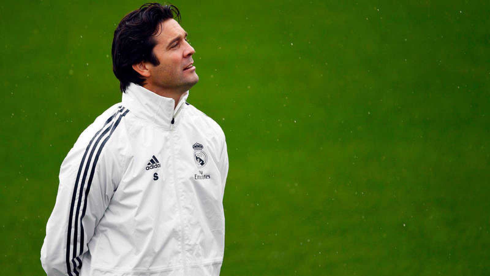 Solari dirige su primer entrenamiento con el Real Madrid