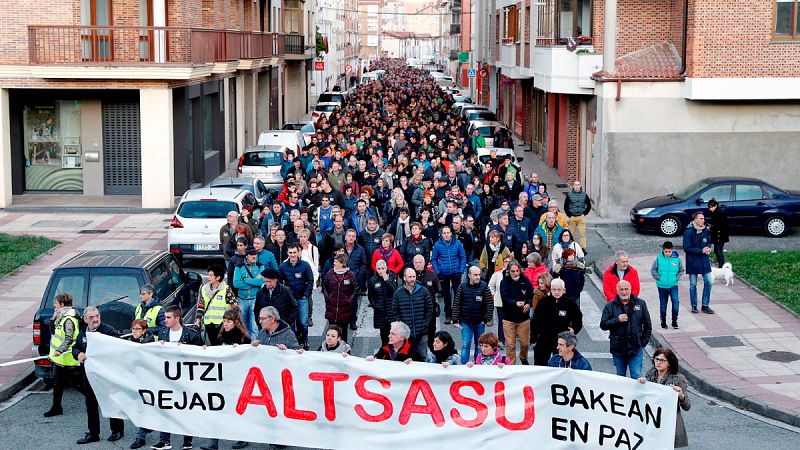Manifestación en Alsasua contra el acto de "España Ciudadana"