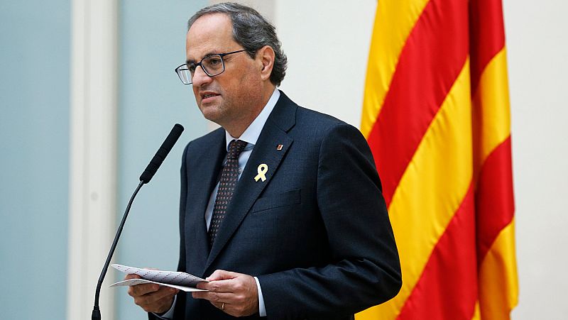 Torra oficializa la retirada de cualquier apoyo a Sánchez y sus Presupuestos