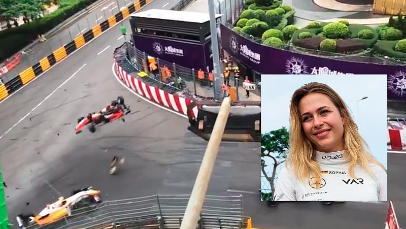 La piloto Sophia Flörsch sobrevive a un grave accidente en GP de Macao de F3