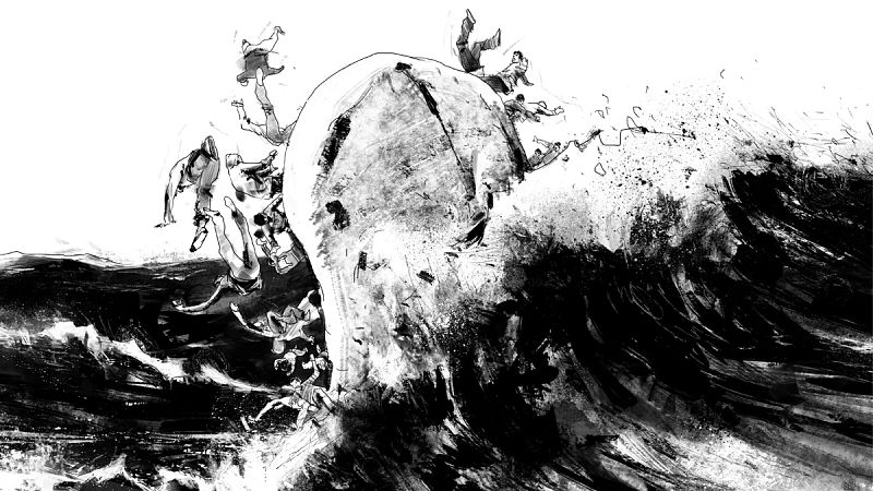 Un poema gráfico para homenajear a los inmigrantes muertos en el Mediterráneo