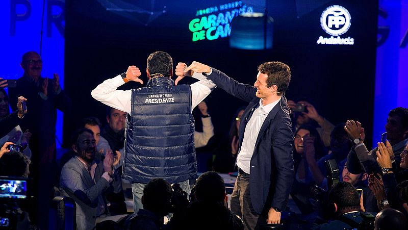Casado, más protagonista que Moreno en la campaña electoral andaluza
