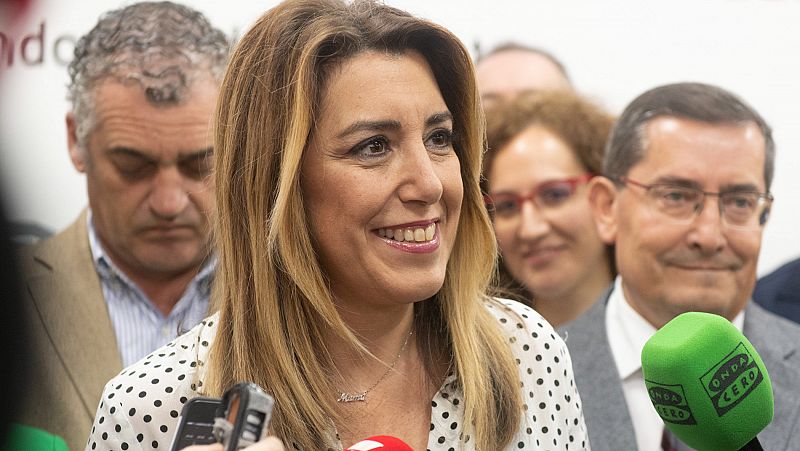 Una protesta de taxistas obliga a suspender un mitin de Susana Díaz en Sevilla