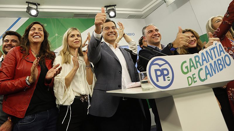 El PP toca el ansiado "cambio" en Andalucía igualando el peor resultado de su historia