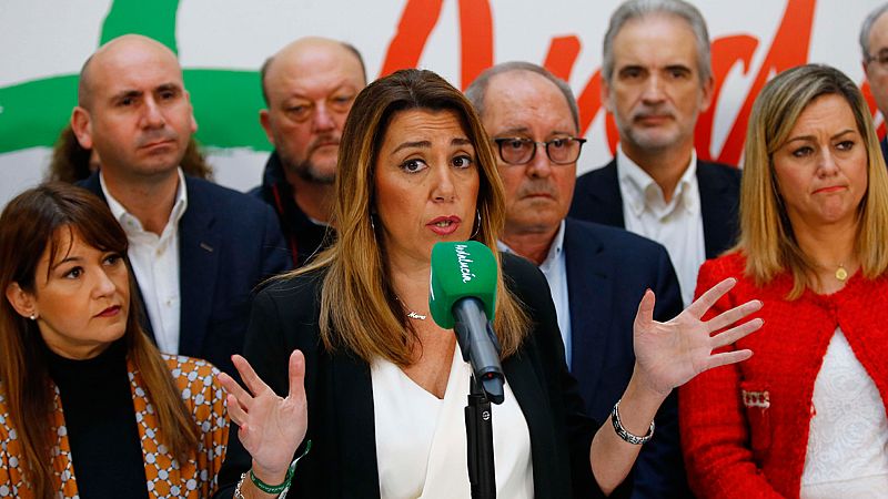 El PSOE deja la puerta abierta a la dimisión de Susana Díaz, que rechaza irse y pide el apoyo de Cs para gobernar