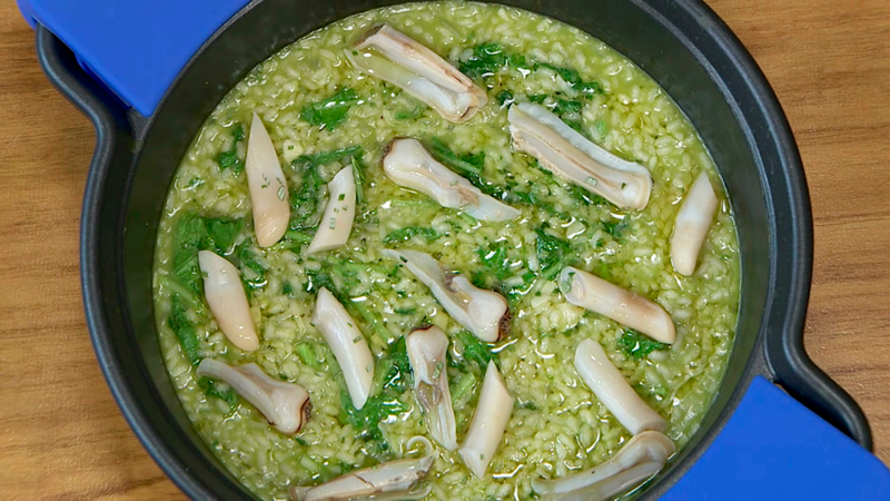 Arroz caldoso de grelos