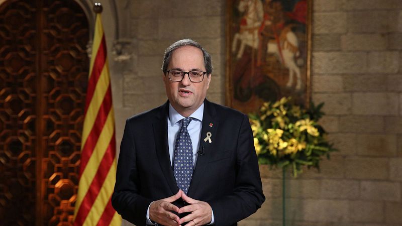 Torra anuncia que tramitará las "leyes sociales" suspendidas por el Constitucional en su mensaje de fin de año