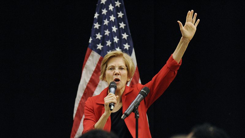 La senadora Ellizabeth Warren, primera gran candidata demócrata para competir con Donald Trump en 2020