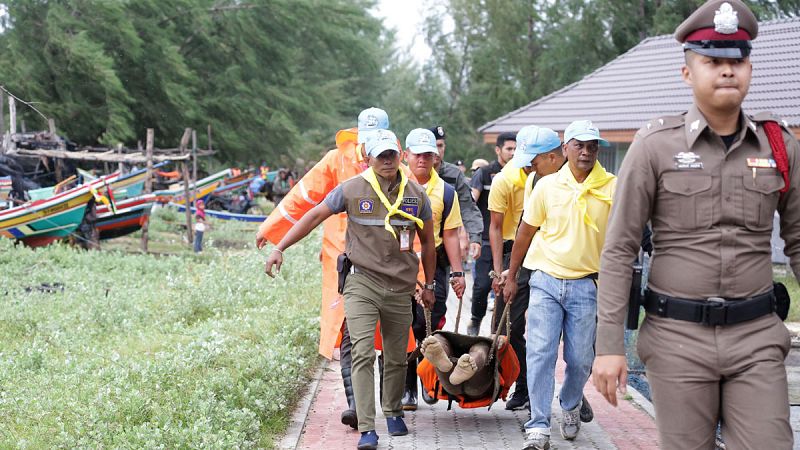 Un muerto y miles de evacuados en el sur de Tailandia por la tormenta Pabuk